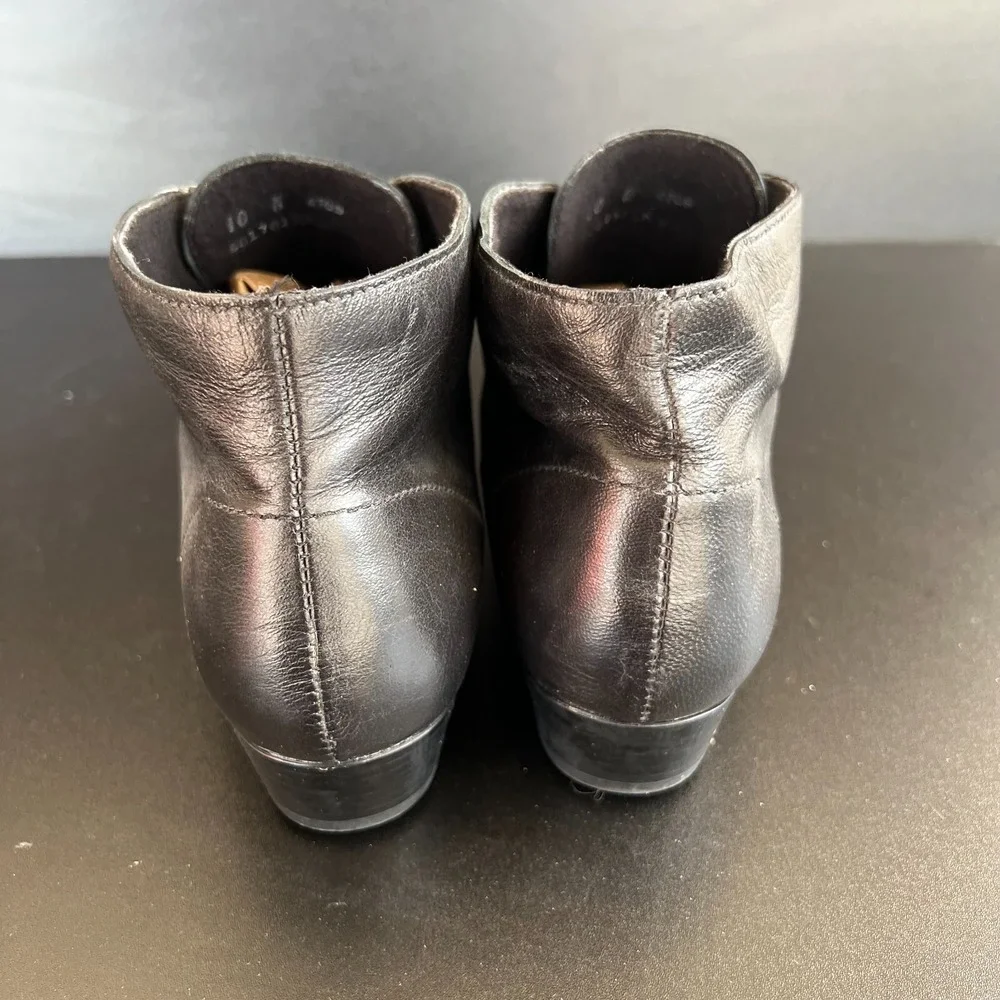 Munro American Chukka Boots Women's Size US 10 Black Leather Comfort Ankle Boots